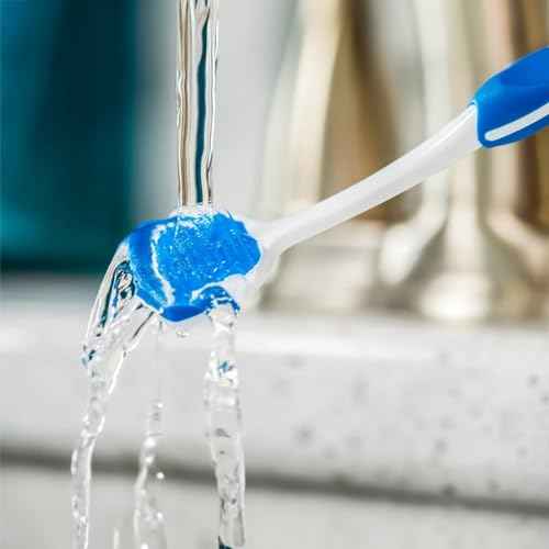 Soft Bristles Tongue Brush for orabrush - Gentle on Gag Reflex£¬Ergonomic Design, Freshens Breath for Improved Dental Hygiene£¬4 Tongue Scrapers - 4 pack