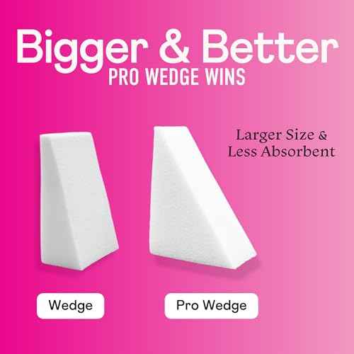 Swisspers Premium Pro Cosmetic Wedges, Latex-Free Makeup Wedge, Jumbo Size, 16 Count Bag