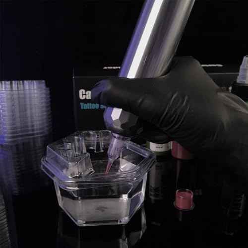 20PCS Hexagonal Disposable Tattoo Cartridge Cup Holder Plastic Tattoo Cartridge Tray For Tattoo Inks Needle Holder Placement Rack Disposable Plastic Cup Working Cup Cleaning Cup