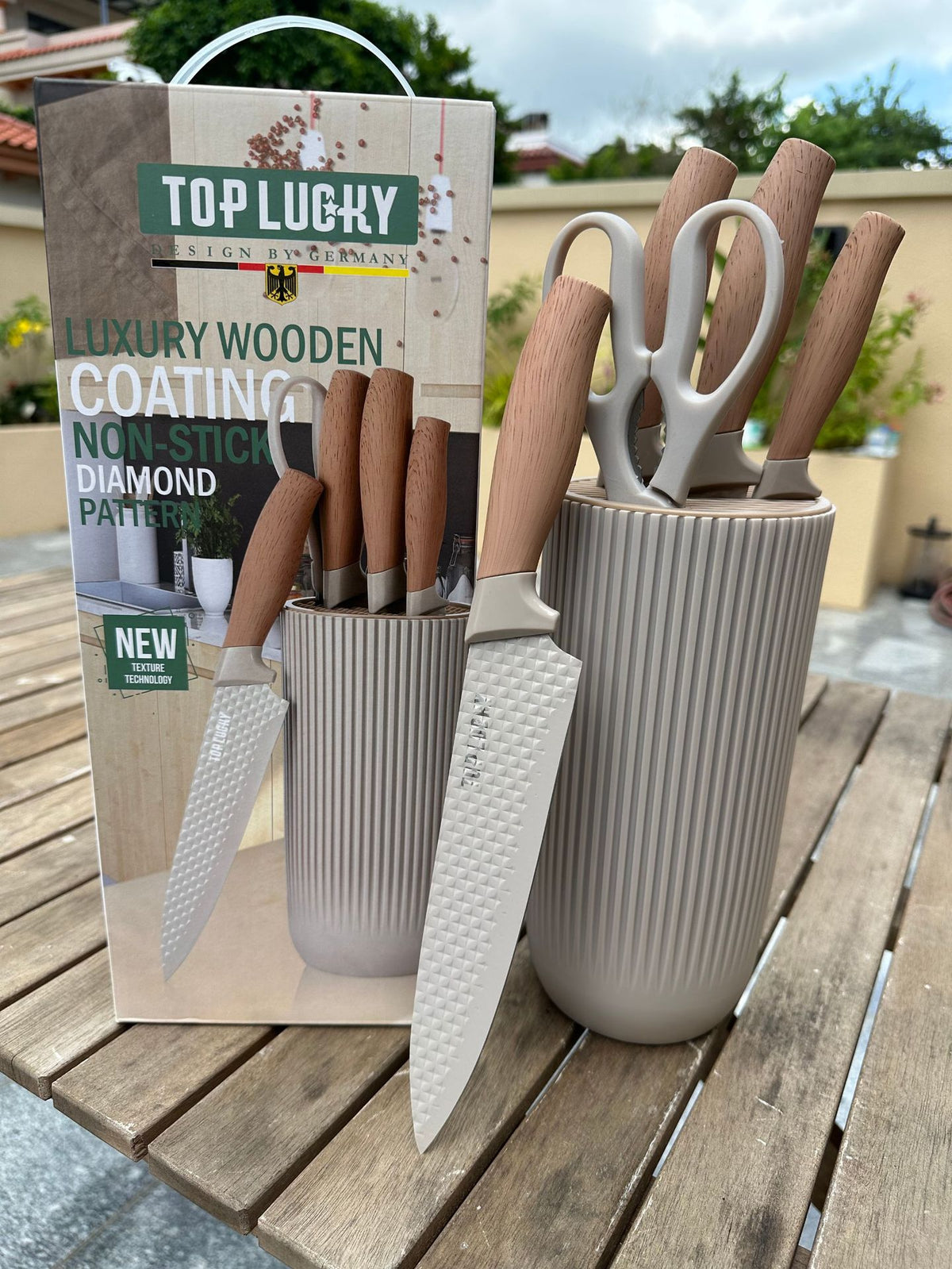 Kitchen Knife Set Stainless Steel Dish Knife and Scissors - 5-Piece