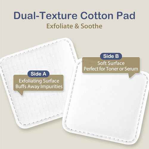 Ourmed Life Large Cotton Pads for Makeup Removal, Soft & Lint-Free Face Pads with Pressed Seam Design, Durable Makeup Remover Pads for Facial Cleansing on All Skin Types, 3x3 Inch, 60 Count
