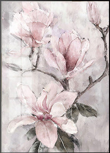 Flower Wall Art Poster Set Frameless Home Decor Living Room Bathroom