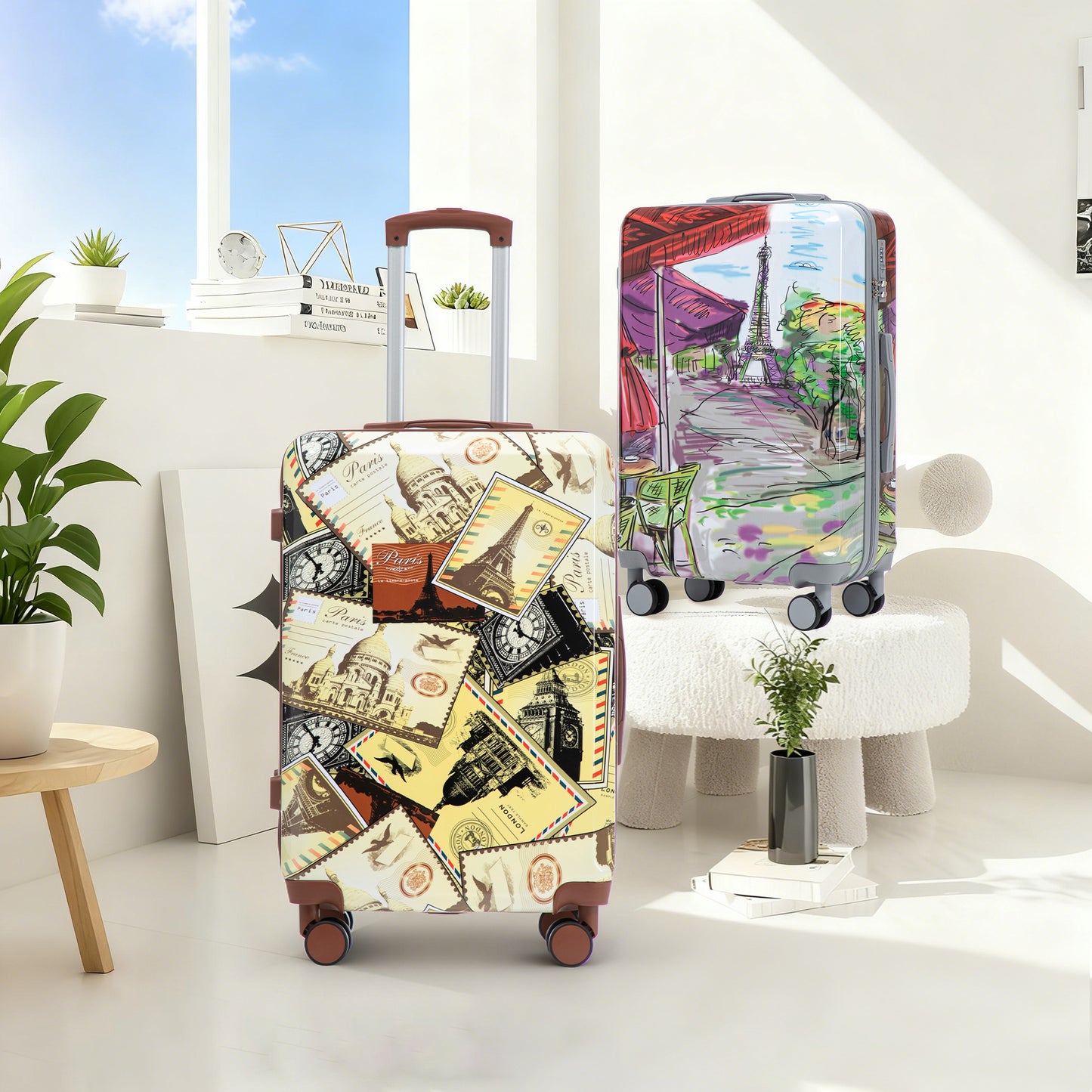 20 24 28 3 Pcs Set In PC Spinner Wheel Luggage, Carry On Suitcase,