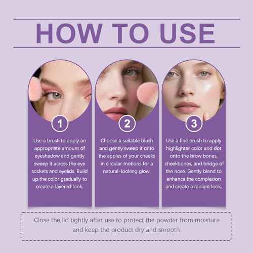 Glow Wardrobe Palette, Highlighting Eye & Cheek Palette - Rich Glow Shades for Eyeshadow & Cheek Highlight, Blendable Pigment, Long-Wearing, Suitable for Daily & Party Makeup