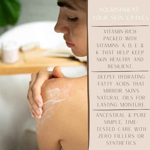 100% Grass-Fed Whipped Tallow Balm for Skin Care ? Face + Body ? Natural Moisturizer Lotion, 4 oz (Sacred Earth)