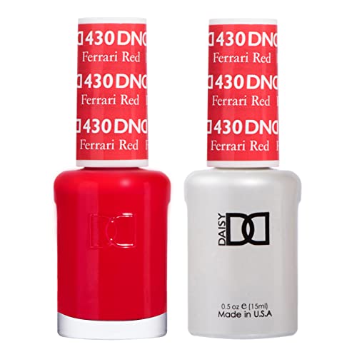 DND Gel Polish Set, Red Collection, UV/LED GelPolish and Air Dry Nail Lacquer, Matching Chip-Free Polish Duo, 0.5 Fl Oz Each