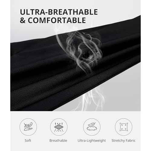 AIRSEE Premium UPF 50+ UV Protection Gloves for Gel Manicures - Fingerless Design for Professional Solon & Home Use, Anti UVA/UVB, Breathable Cool Tech Gloves for UV Lamp & Sun Protection (Black)