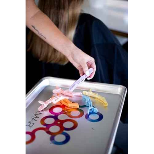 FRAMAR Pastel Alligator Hair Clips 10 Pack - Professional Styling Clips for Hair, Salon Quality Plastic Alligator Clips