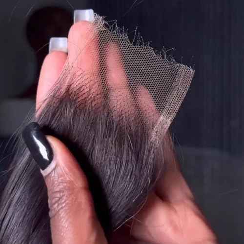 2x6 HD Lace Closure Loose Deep Wave Human Hair 16 Inch - 0.10mm Ultra-thin Invisible Burmese Curly 2 by 6 Closure, 100% Pre Plucked Brazilian Raw Virgin Hair Skinlike HD Lace Closure Wet and Wavy