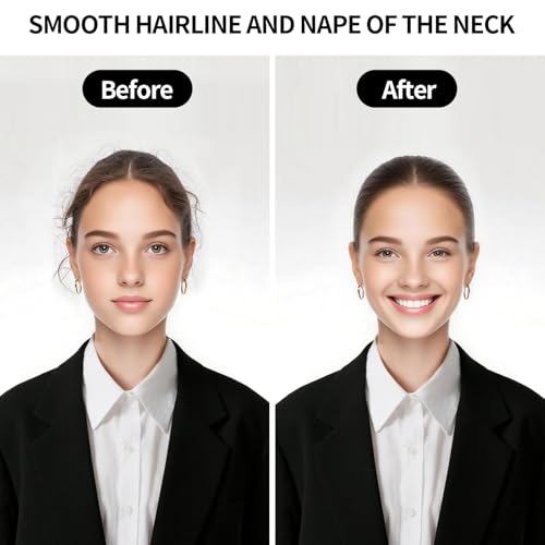 Hair Wax Stick & Slick Back Hair Brush for Tame Flyaways, Frizz, Sleek Ponytail, Buns | Pomade/Balm/Gel Stick for Woman, Styling Accessories for Girls, Kids