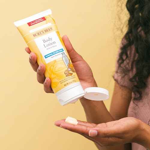 Burt's Bees, Body Lotion With Milk and Honey, Moisturizing Lotion for Normal to Dry Skin, 98.6 Percent Natural Origin Skin Care, 6 oz. Bottle (3-Pack)
