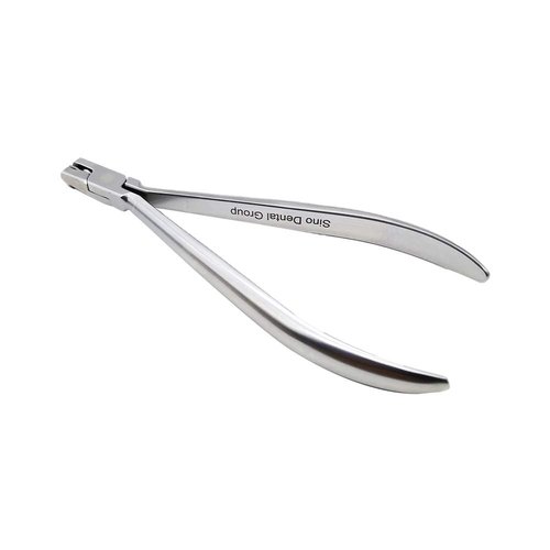 Dental Orthodontic Distal Cutter Plier, Flush Cutter With Safety Holder, Cuts Wire Up To .021" x .025" (.53 mm x .64 mm), Standard Head Long Handle