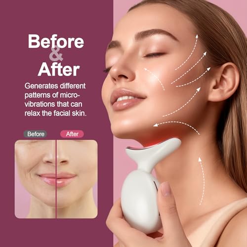 Facial & Neck Massager: Red Light Therapy for Women, Skin Lifting Beauty Device,7 in 1 LED Facial Sculptor Tool for Women's Daily Skincare
