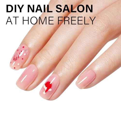 AILLSA Gel Nail Polish Nude Pink Gel Polish Sheer Neutral Color Jelly Gels Nail Polish Natural Translucent Soak Off U V Nails for Nail Art French Manicure at Home 0.51 Fl Oz /GB49