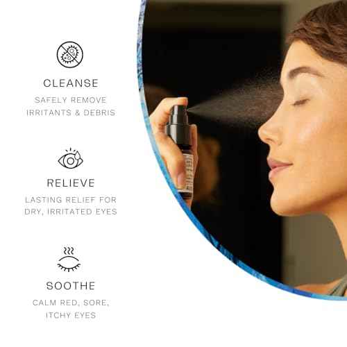 Avenova Eyelid and Eyelash Cleanser Spray - Pure Hypochlorous Acid, Gentle Everyday Lash Cleanser For Eye Irritation, 20mL (0.68oz)