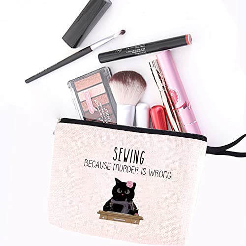 Sewing Gift Women, Quilter Gifts, Gift For Quilter, Seamstress Gift, Funny Quilting Gifts for Quilters, Seamstresses, Unique Humor Novelty Sarcasm Gardening Makeup Bag - Because M is Wrong
