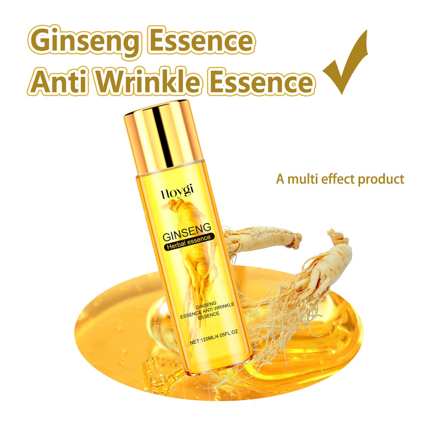 Ginseng Anti-Wrinkle Facial Essence - 120ml Deep Moisturizing Skin Repair
