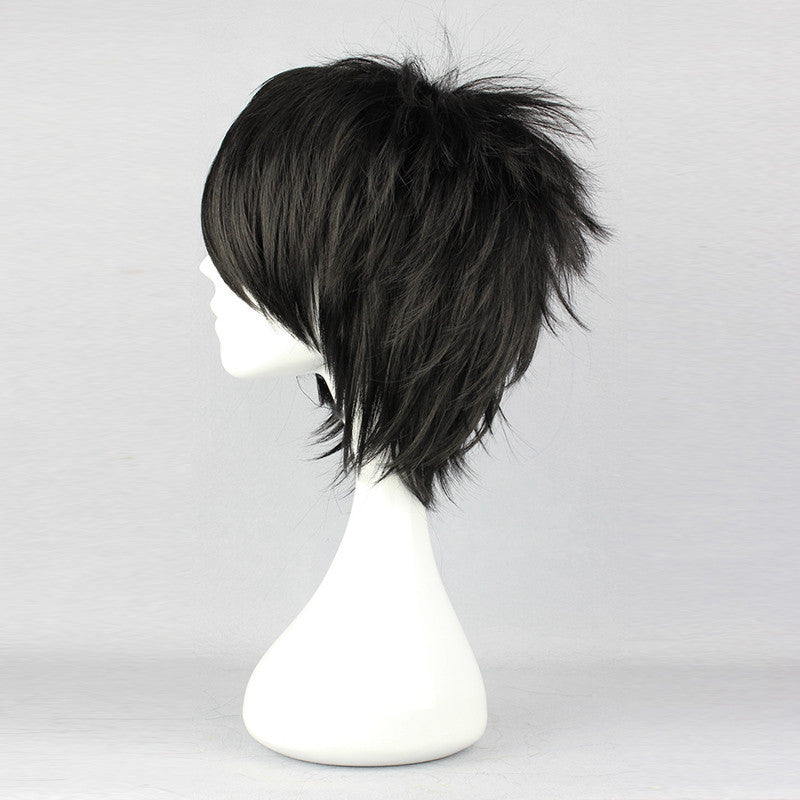 Black High Temperature Silk Short Hair Wig for Cosplay & Costume