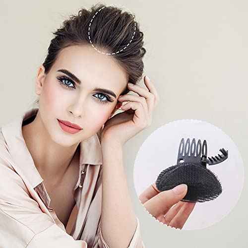 TCOTBE Women's Fluffy Princess Styling Volume Hair Pads(4) and Bump Up Combs(2) Inserts - 6 Pcs Set for DIY Hairstyles