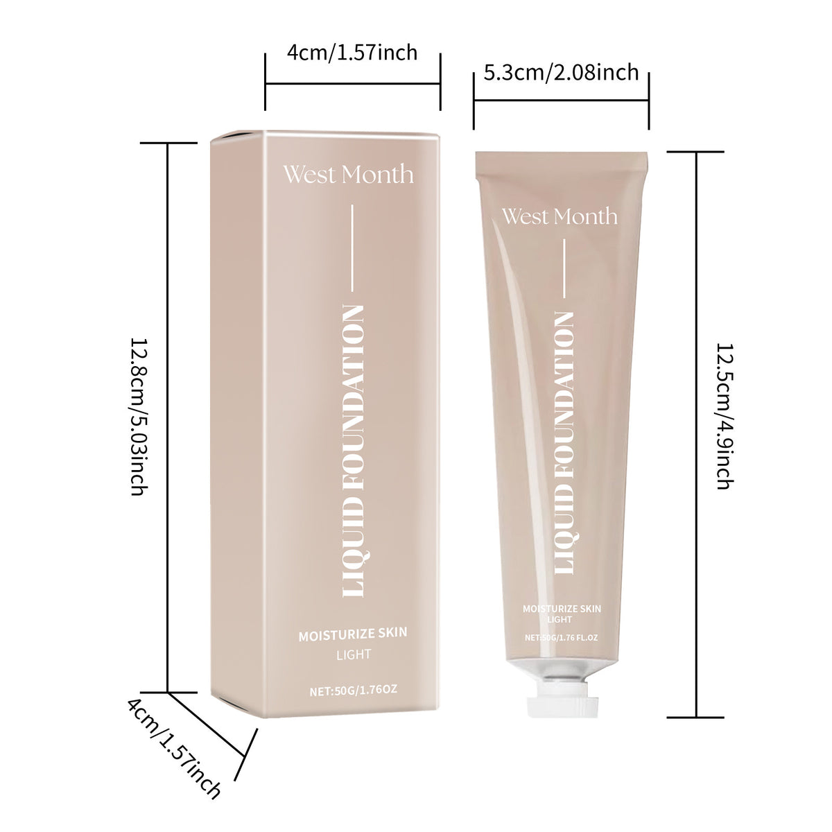 Long Lasting Moisturizing Liquid Foundation for Face Makeup 50g