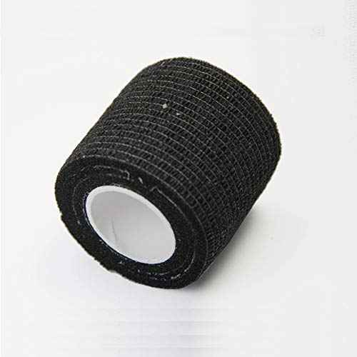 4 Rolls Tattoo Grip Cover Wrap Disposable Cohesive Tattoo Grip Tape Wrap Self Adhesive Sports Bandage Wrap Elastic Tattoo Grip Tape Tube for Tattoo Machine Tattoo Grip Accessories, Black