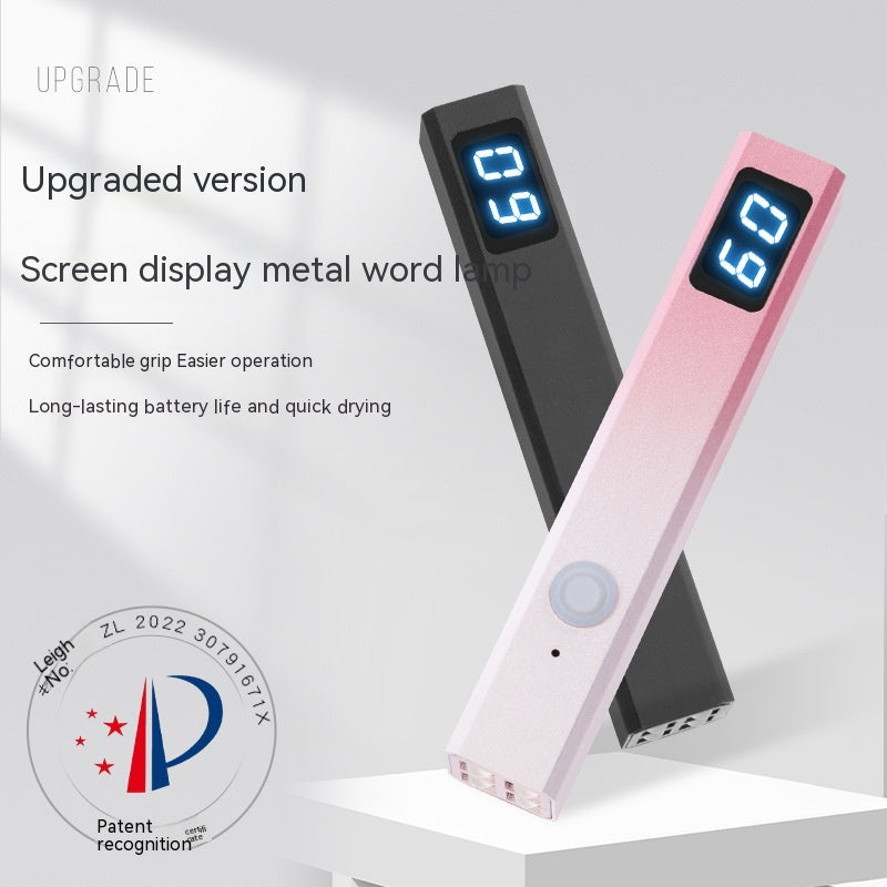 Portable Nail Lamp with Screen Display - Small Handheld Phototherapy Device
