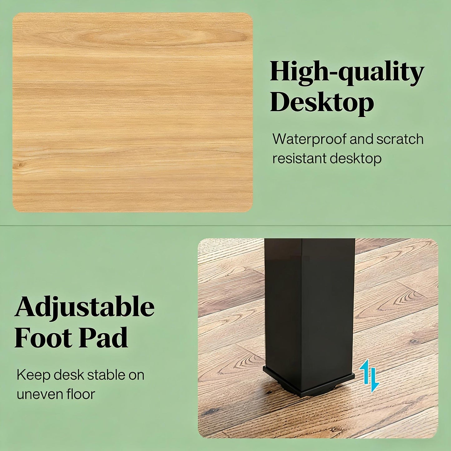 Rectangle Executive Office Desk - Walnut - Dual Workstation