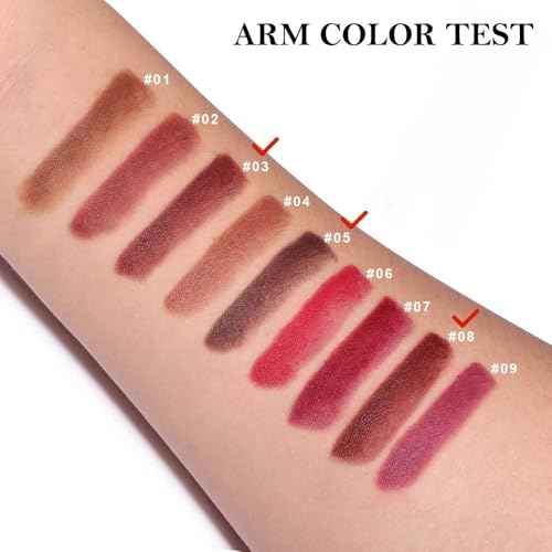 BINGBRUSH 2-in-1 Gradient Matte Lipstick & Lip Liner Set,3PcsLong Lasting Waterproof Lip Crayon for Women, Flawless Contour, Lightweight Ombre Lip Color Pencil(03#&05#&08#)