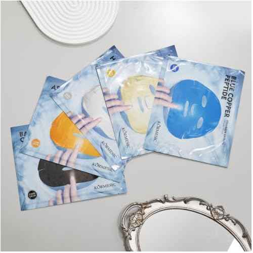 10 Pack Collagen Hydrating Face Masks, 24K Gold Face Sheet Mask, Astaxanthin Facial Mask, Blue Copper Collagen Skin Care Premium Facial Sheet Patch for Moisturizing, Best choice for Christmas Gifts