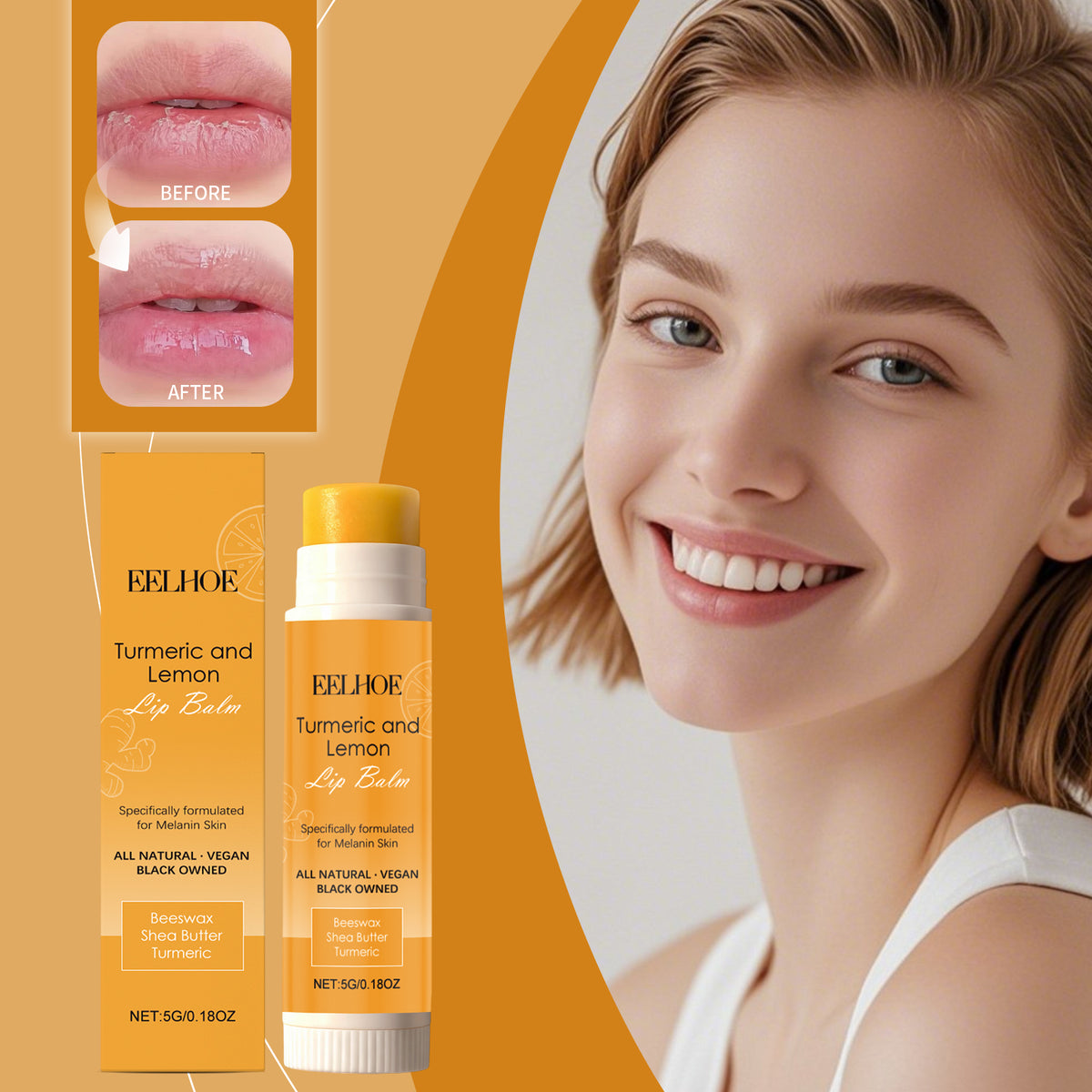 Turmeric Lemon Lipstick 5g 1 Box