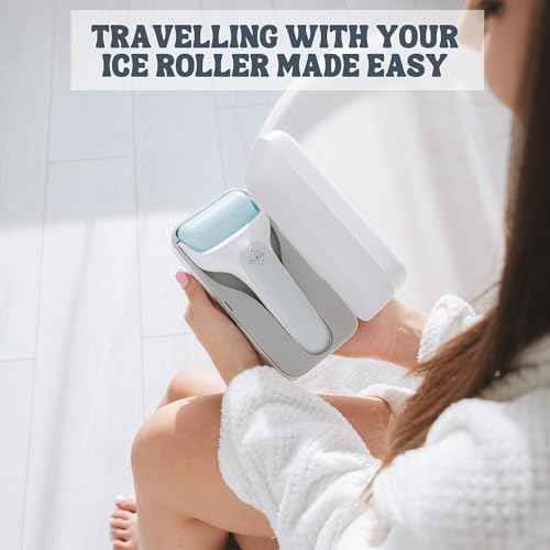 Eli with Love Ice Roller for Face Premium Facial Ice Roller with Carry Case and 2X Rollers for Long Lasting Cold - Eye Roller for Puffy Eyes & Cold Massage for Migraines