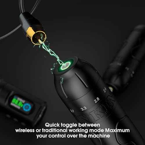 INKin Tattoo Gun Kit, Wireless Tattoo Machine with 2.0mm - 4.2mm Adjustable Stroke Length, Tattoo Machine Kit with 2Pcs Batteries 1600mah Power and Mixed Revo Tattoo Needles for Tattoo Pro