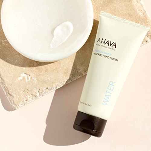AHAVA Dead Sea Water Mineral Hand Cream - Hand Moisturizer For Dry Cracked Hands, Light & Fast Absorbing, Enriched with Exclusive blend Osmoter, Smoothing Witch Hazel & Soothing Allantoin