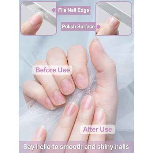 2 Packs Glass Nail Buffers with Case for Natural Nails, Glass Nail Files Shaping Nano Nail Shiners Crystal Polisher Manicure Tools Shine for Home Salon Use Stocking Stuffers for Women Christmas Gift