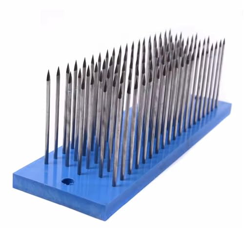 Hair Hackle with 93 Pcs Needles for Combing Bulk Hair Human, Making Lace Wig Tools Weft Tools, Blue