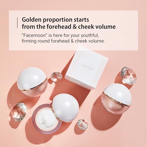 Facemoon Cream - Firming & Volumizing Cream for Forehead & Cheeks | Anti-Aging Wrinkle Cream | Volufiline Korean Wrinkle Peptide for Anti-Sagging | Korean Pocket Ball(50ml / 1.7 fl.oz)