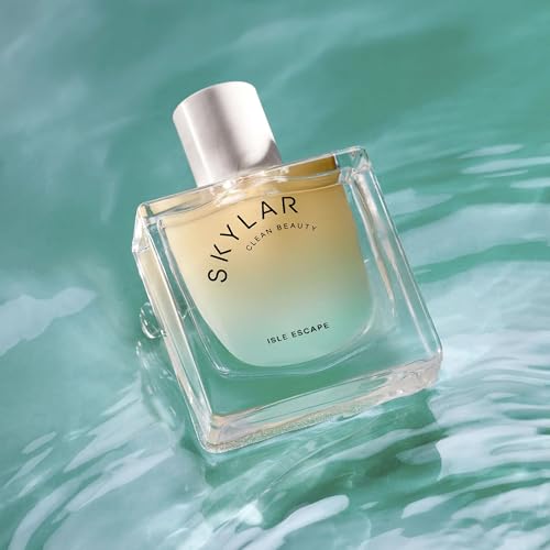 Skylar Isle Escape Eau de Parfum - Hypoallergenic & Clean Perfume for Women & Men, Vegan & Safe for Sensitive Skin - Fresh Perfume with Notes of Bergamot, Cardamom & Sandalwood - 50mL /1.7 Fl oz