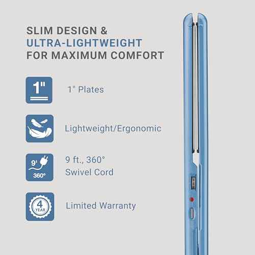 Nano Titanium Ultra-Thin Hair Straightener, Professional Flat Iron For All Hair Types