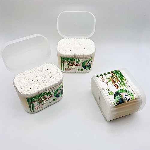 900pcs Bamboo Cotton Swabs, Biodegradable Wooden Cotton Buds