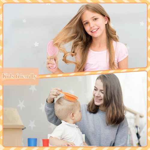 8 Pcs Mini Hair Brush for Girls,Colorful Small Hair Brush Pocket Travel Mini Hair Wet Brush Makeup Party Favors for Home,Bridesmaid,Birthday,Christmas