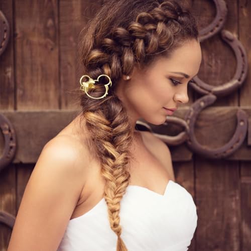 16 PCS Mouse Lady Thick Hair Barrette Mouse Lady Thin Thick Clurly Vintage ABS Resin Hair Claw Clips Hair Jaw Clips Non-Slip Hair Catch Jaw Clamp Styling Accessories for Women Girl