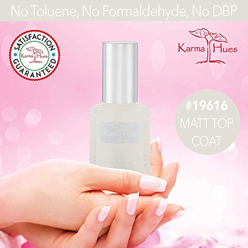 Karma Organic Nail Polish High Gloss Matte Top Coat Lacquer Fast Dry Nontoxic Cruelty-Free