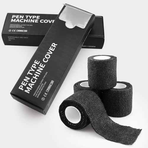 250pcs Sealable Large Tattoo Machine Covers with Grip Tape - 2.56 x 7.87" Tattoo Pen Covers & 4pcs Grip Wrap, Tattoo Setup Kit for Pen Machine - Pro Tattoo Supplies & Accessories (250pcs+4pcs Clear)