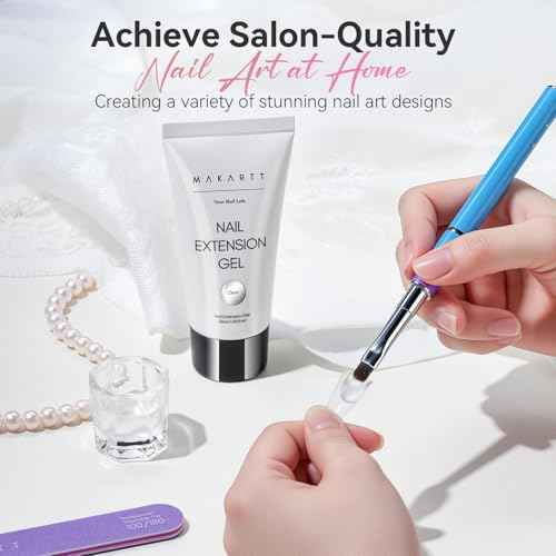 Makartt Poly Nail Gel: Clear 50ML Gel Builder for Natural-Looking Strengthener 3D Molding Gel for Trendy Nail Art-Long-Lasting and Easy to Use Supplies