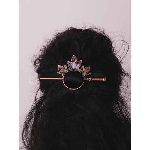HAQUIL Vintage Leaf Bronze Plated Alloy Hairpin, Gothic Hairpin Accessories Headwear Styling Jewelry, Summer Holiday Gifts for Women