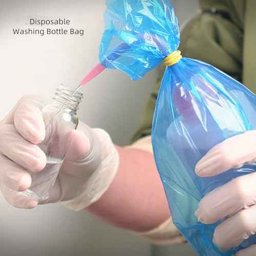 Tattoo Wash Bottle Bag 250 pcs Disposable Tattoo Squeeze Bottle Bags 9.86 inch X 5.91 inch Universal Transparent Protective Cover For Tattoo Bottles Machine Gun Accessories, Kits and Supplies Blue