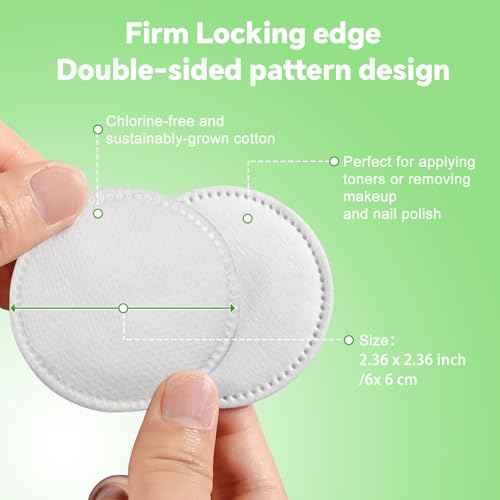 Boxed 100% Cotton Rounds for Face (150), Dual-Texture, Soft, Lint-Free Makeup Remover Pads, Hypoallergenic, Highly Absorbent