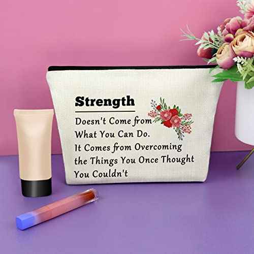 Sazuwu Sobriety Gift Addiction Recovery Gift Makeup Bag Motivational Gifts for Women Alcoholics Gifts Cancer Survivor Gift Cosmetic Bag Warrior Recovery Gift New Beginnings Gift Travel Pouch