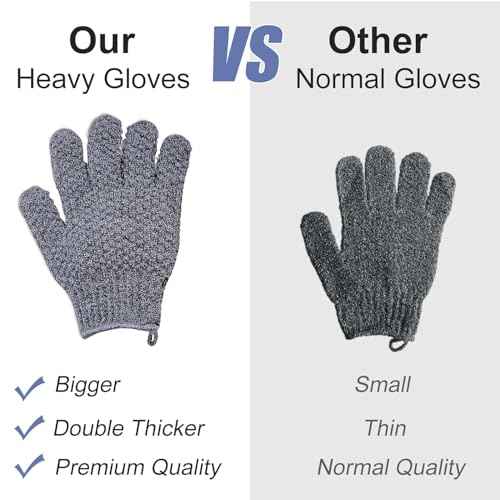 Yiclick 12Pcs Heavy Exfoliating Gloves, Body Scrub Glove For Shower Bath, Body Scrub Exfoliator, Exfoliating Body Scrubber for Bath Shower Exfoliation, Exfoliate Sponge Loofah Washcloth Mitt Men Women