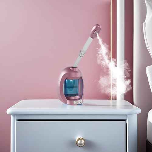 Facial Steamer, Nano Ionic Face Steamer for Facial Deep Cleaning, Pink Hair Steamer Facial Steamer Professional, Facial Steamers for Home Facial Spa.